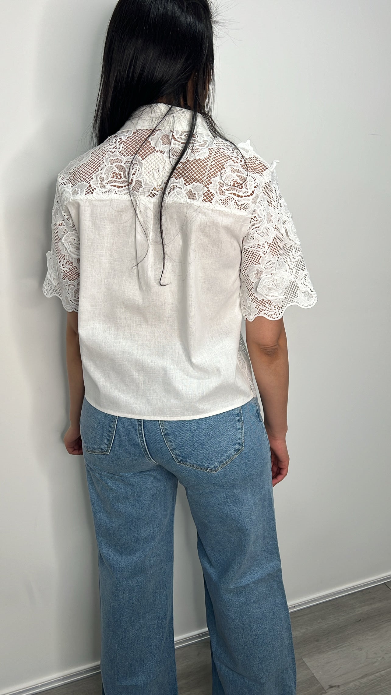 Lace top camisa