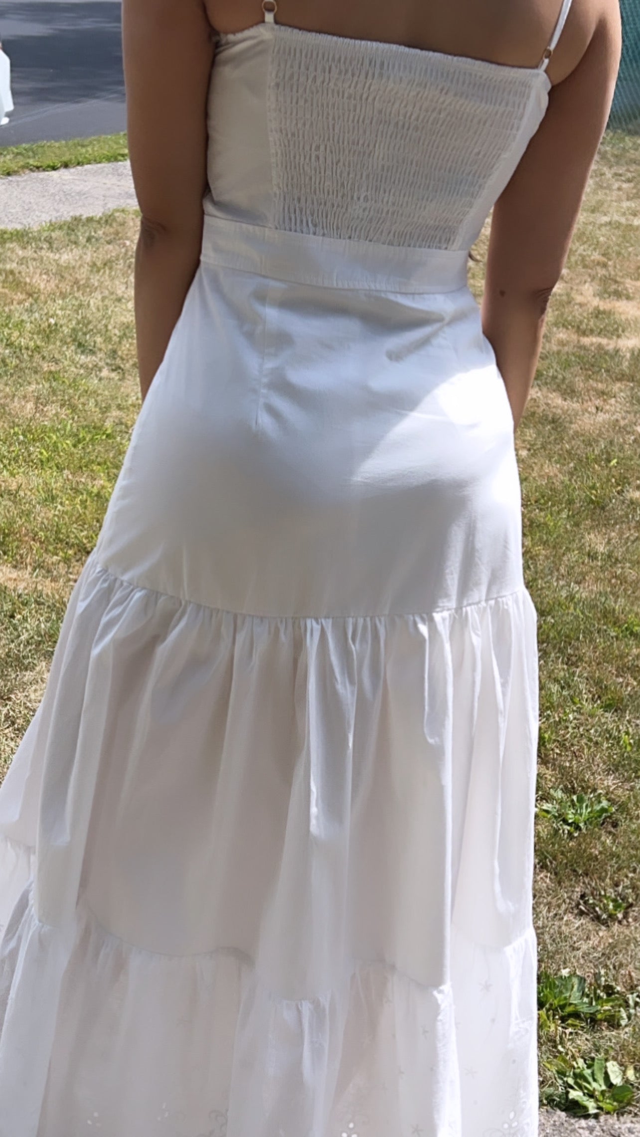 White maxi dress
