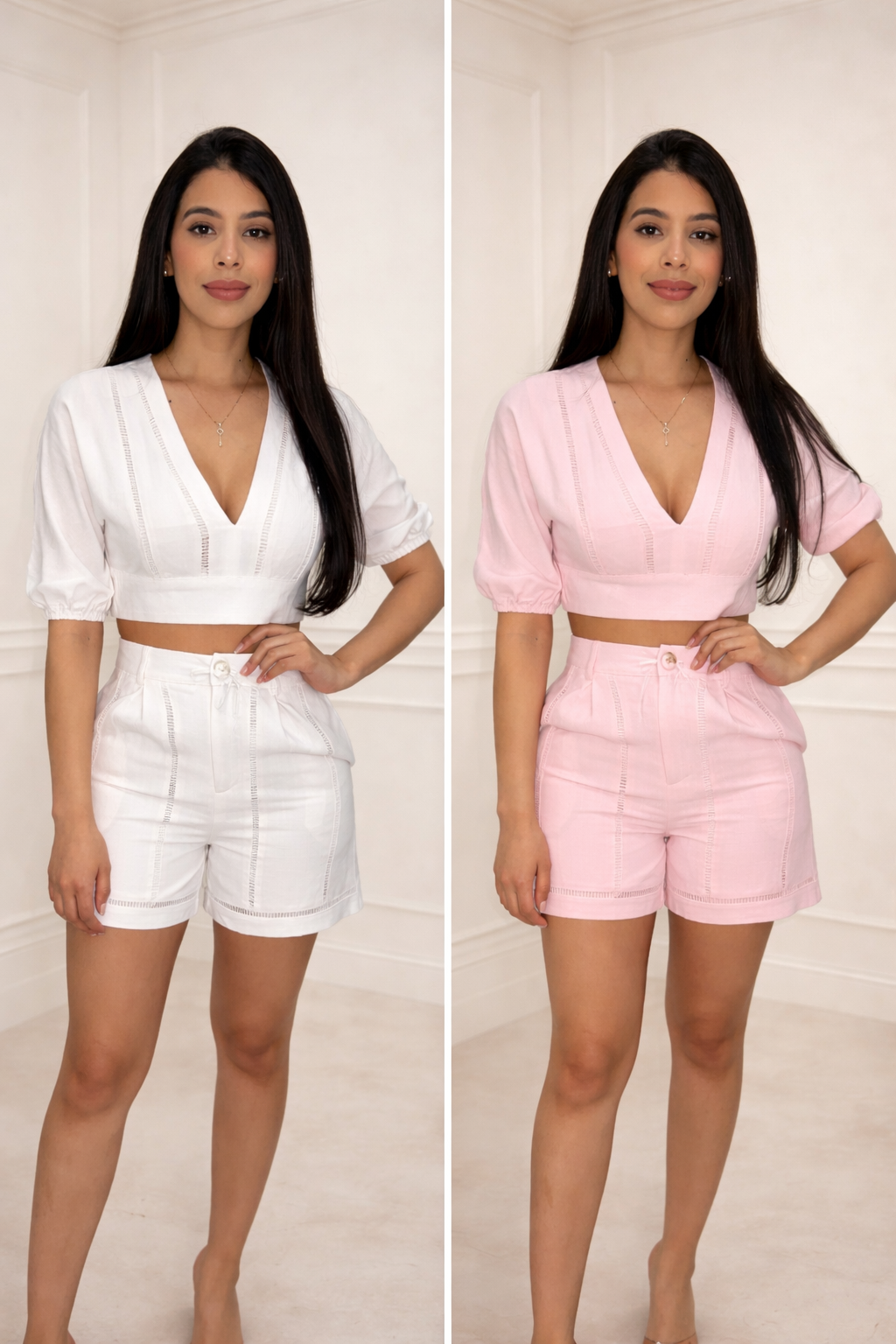 Lino shorts set
