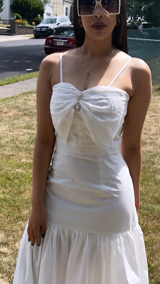 White maxi dress